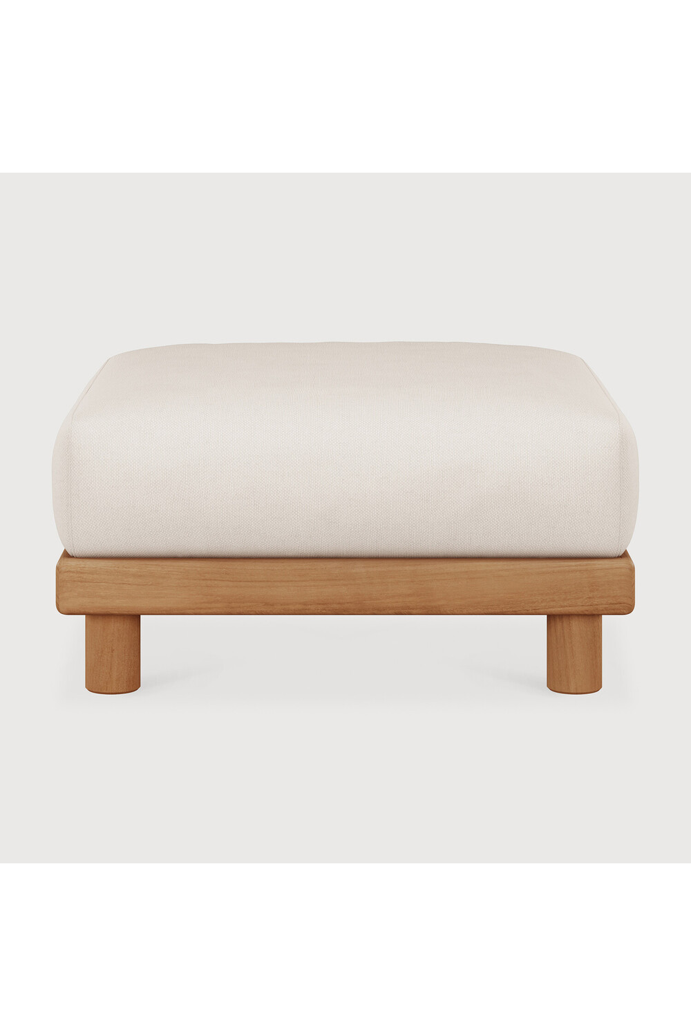 White Cushioned Outdoor Ottoman | Ethnicraft Monocle | Oroa.com