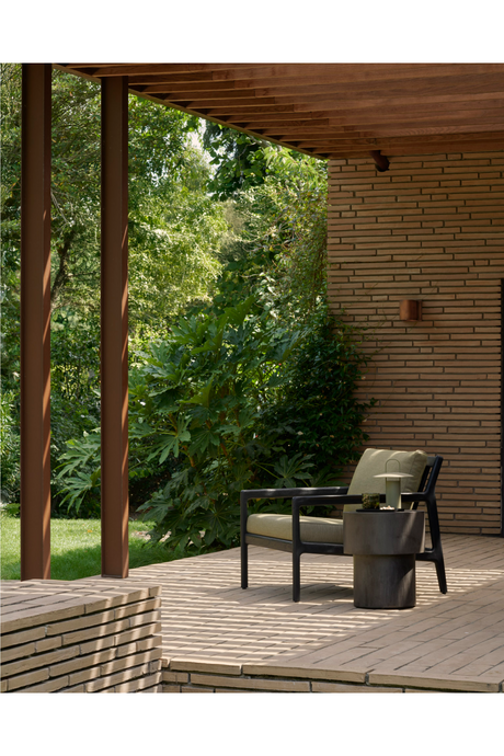 Black Teak Outdoor Lounge Chair | Ethnicraft Jack | Oroa.com