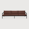 Black Teak 3+ Seater Outdoor Sofa | Ethnicraft Jack | Oroa.com