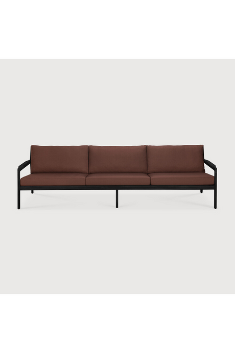 Black Teak 3+ Seater Outdoor Sofa | Ethnicraft Jack | Oroa.com
