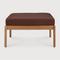 Natural Teak Outdoor Ottoman | Ethnicraft Jack | Oroa.com