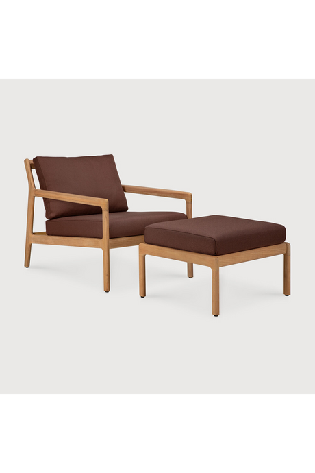 Natural Teak Outdoor Ottoman | Ethnicraft Jack | Oroa.com