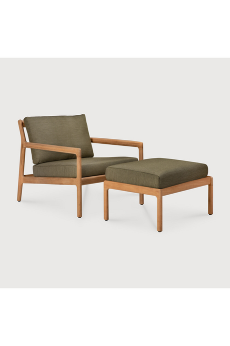Natural Teak Outdoor Ottoman | Ethnicraft Jack | Oroa.com