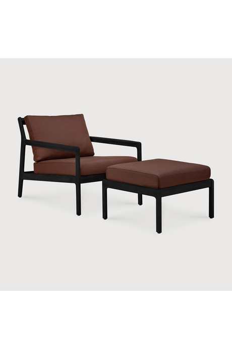 Teak Cushioned Outdoor Stool | Ethnicraft Jack | Oroa.com