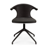 Modern European furniture - Varnished Teak Cushioned Office Chair - www.oroa.com