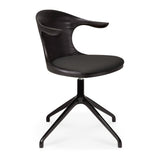 Modern European furniture - Varnished Teak Cushioned Office Chair - www.oroa.com