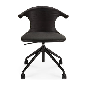   Modern European furniture - Varnished Teak Cushioned Office Chair - www.oroa.com | Oroa.com