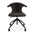 Modern European furniture - Varnished Teak Cushioned Office Chair - www.oroa.com