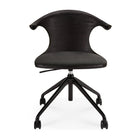 Modern European furniture - Varnished Teak Cushioned Office Chair - www.oroa.com