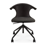 Modern European furniture - Varnished Teak Cushioned Office Chair - www.oroa.com