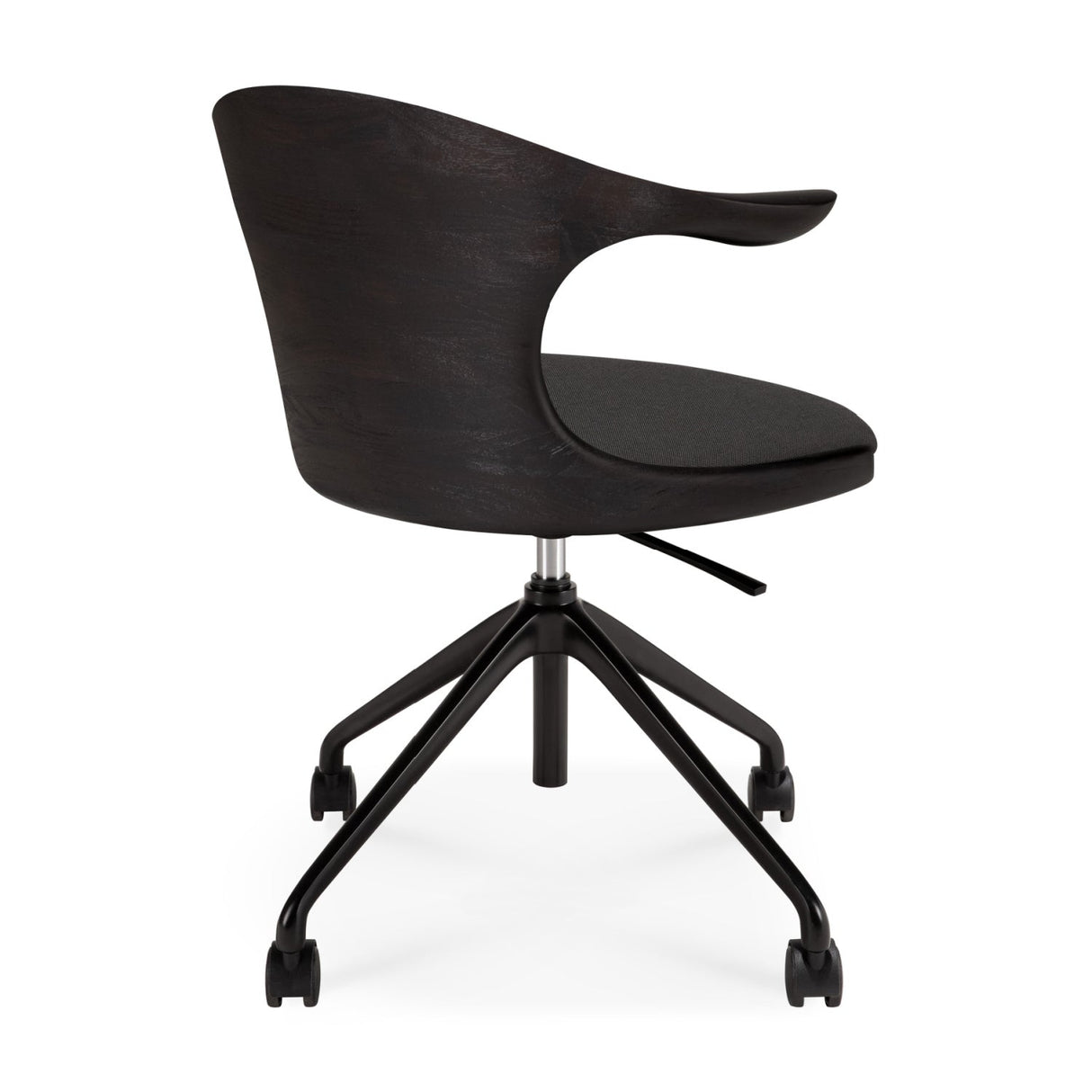 Modern European furniture - Varnished Teak Cushioned Office Chair - www.oroa.com