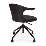 Modern European furniture - Varnished Teak Cushioned Office Chair - www.oroa.com
