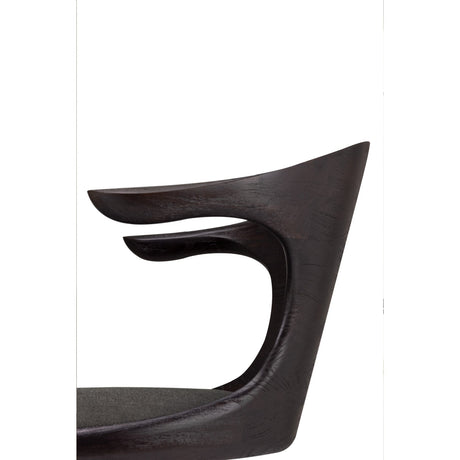 Modern European furniture - Varnished Teak Cushioned Office Chair - www.oroa.com