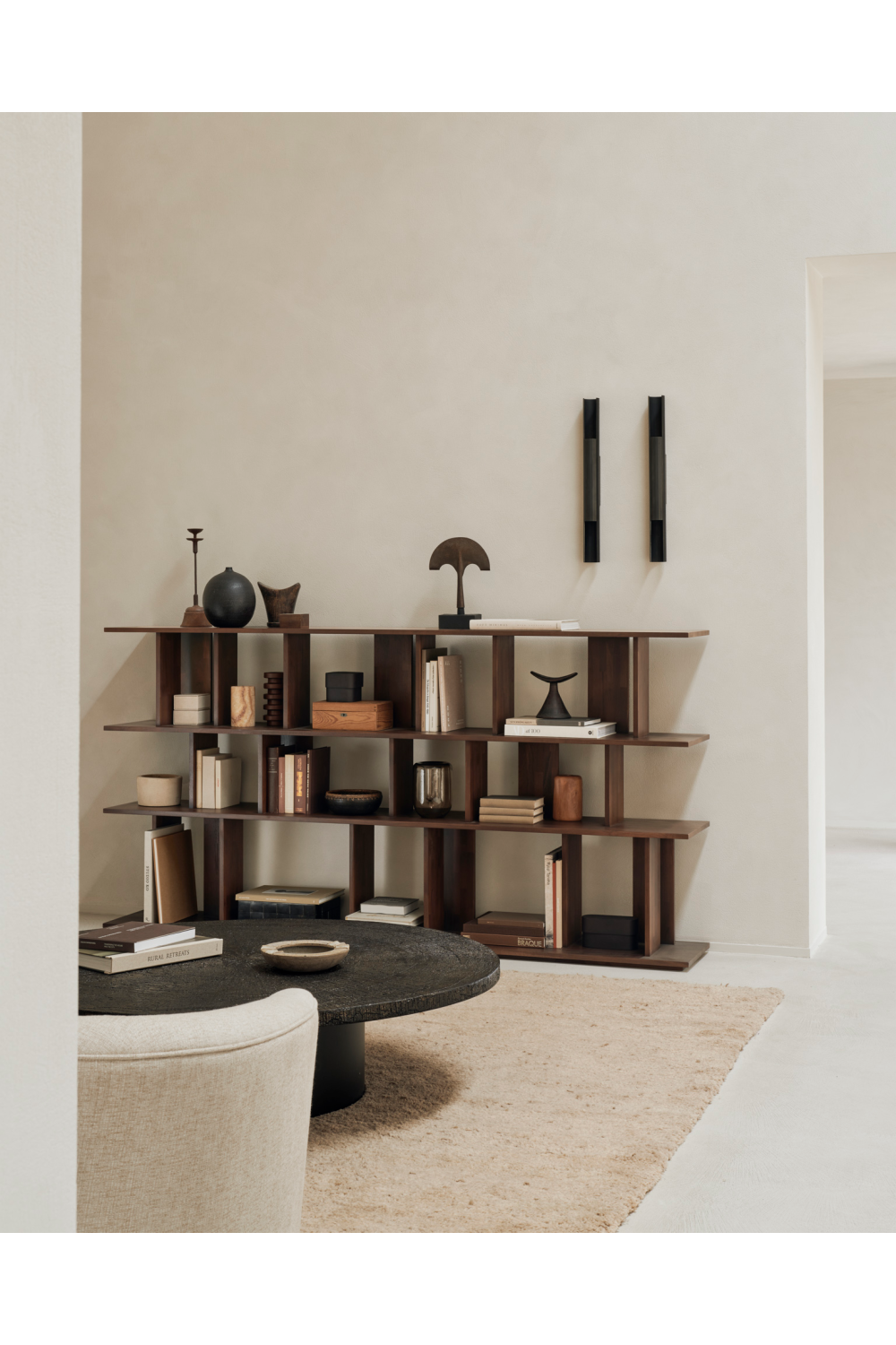 Brown Teak Shelving System | Ethnicraft Irregular | Oroa.com