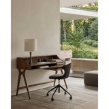 Varnished Teak 2-Drawer Desk | Ethnicraft Flow | Oroa.com