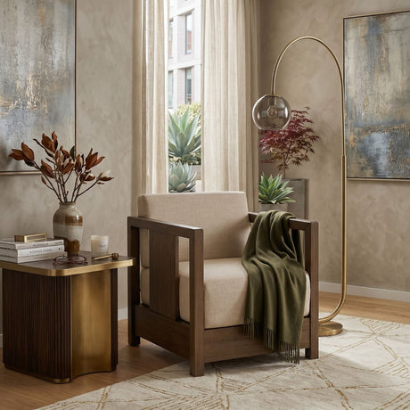 Modern or European furniture - Fabric Cushioned Lounge Chair - www.oroa.com