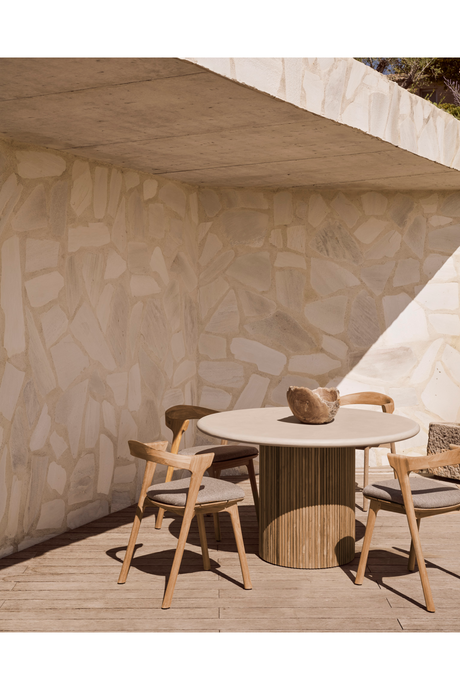 Round Concrete Outdoor Dining Table | Ethnicraft Roller Max | Oroa.com