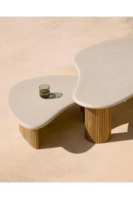Teak Base Outdoor Coffee Table | Ethnicraft Boomerang | Oroa.com