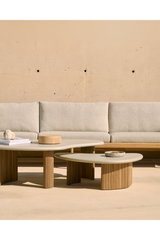 Teak Base Outdoor Coffee Table | Ethnicraft Boomerang | Oroa.com