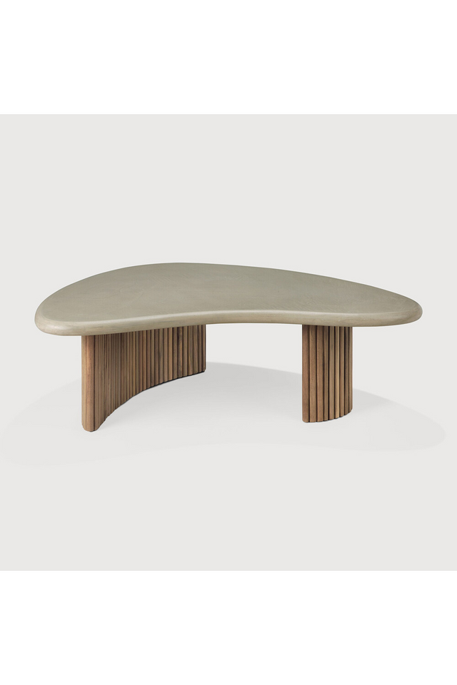 Teak Base Outdoor Coffee Table | Ethnicraft Boomerang | Oroa.com
