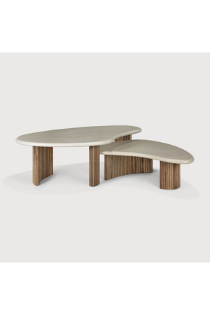 Teak Base Outdoor Coffee Table | Ethnicraft Boomerang | Oroa.com