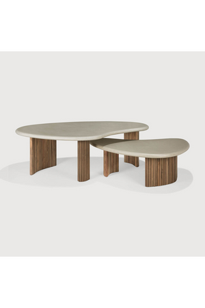 Teak Base Outdoor Coffee Table | Ethnicraft Boomerang | Oroa.com