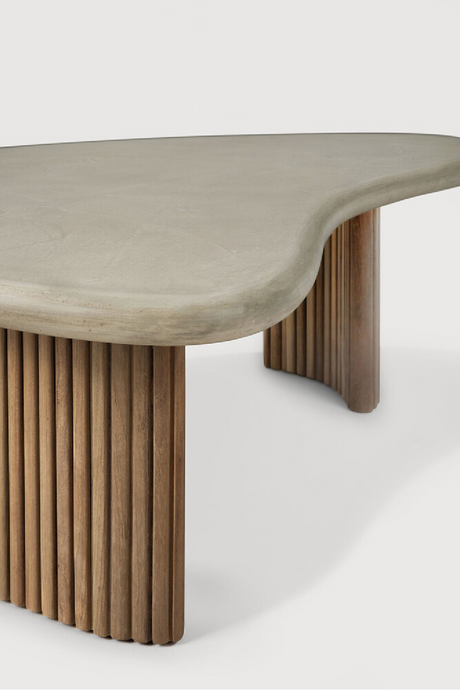 Teak Base Outdoor Coffee Table | Ethnicraft Boomerang | Oroa.com