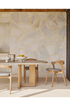 Concrete Oblong Outdoor Dining Table | Ethnicraft Trestle | Oroa.com