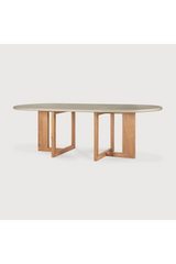 Concrete Oblong Outdoor Dining Table | Ethnicraft Trestle | Oroa.com