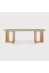 Concrete Oblong Outdoor Dining Table | Ethnicraft Trestle | Oroa.com