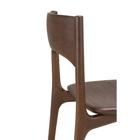 Modern or European furniture - Brown Teak Dining Chair - www.oroa.com