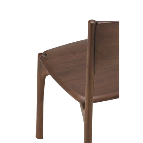 Modern or European furniture - Brown Teak Dining Chair - www.oroa.com