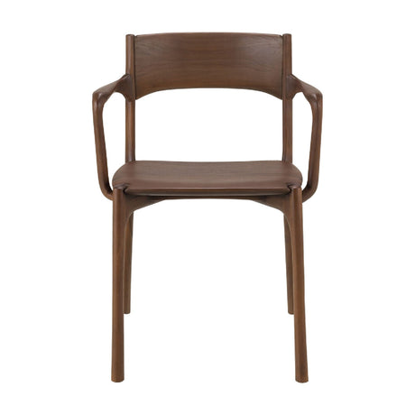 Modern or European furniture - Brown Teak Dining Chair - www.oroa.com