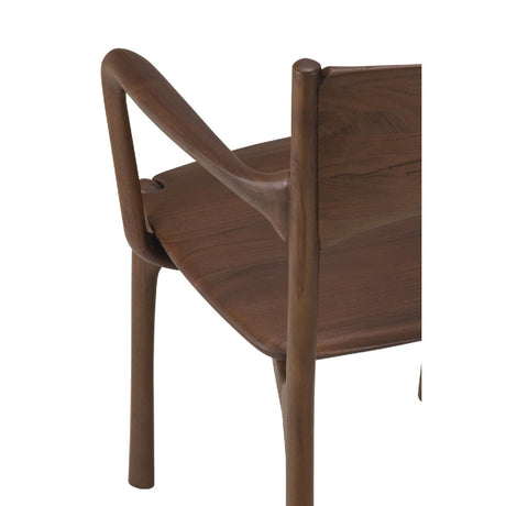 Modern or European furniture - Brown Teak Dining Chair - www.oroa.com