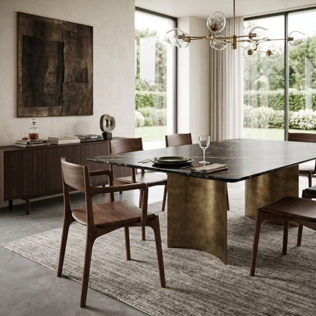 Modern or European furniture - Brown Teak Dining Chair - www.oroa.com