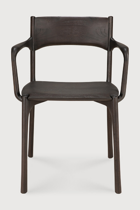 Dark Brown Teak Dining Chair | Ethnicraft PI | Oroa.com