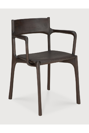 Dark Brown Teak Dining Chair | Ethnicraft PI | Oroa.com