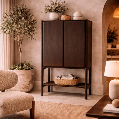 Natural Oak 2-Door Cupboard | Ethnicraft Pi | Oroa.com
