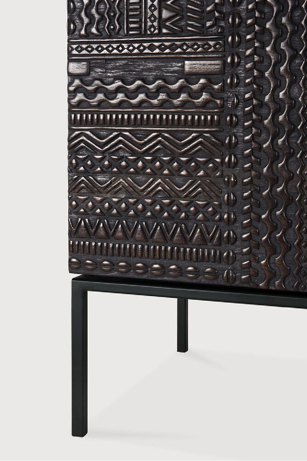 Black Teak Carved Sideboard – Tabwa – teak finish alternate view 9