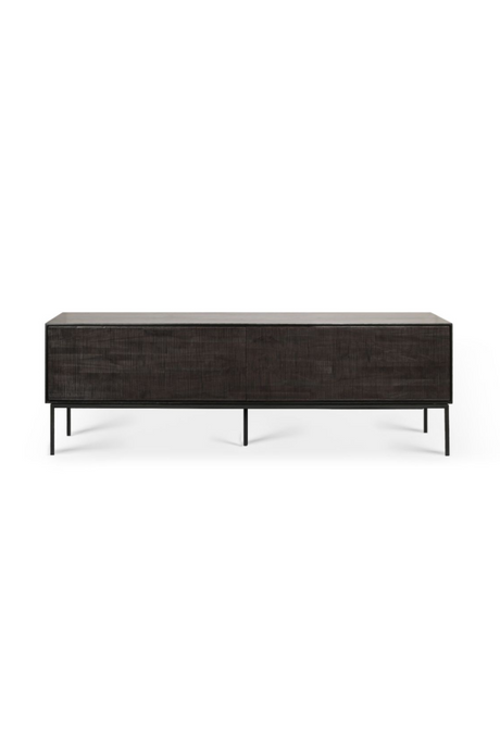 Dark Teak TV Cupboard | Ethnicraft Grooves | OROA.com