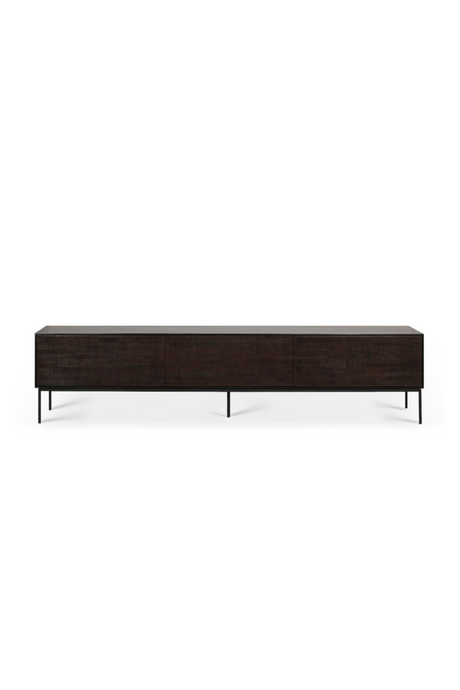 Dark Teak TV Cupboard | Ethnicraft Grooves | OROA.com