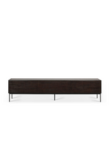 Dark Teak TV Cupboard | Ethnicraft Grooves | OROA.com