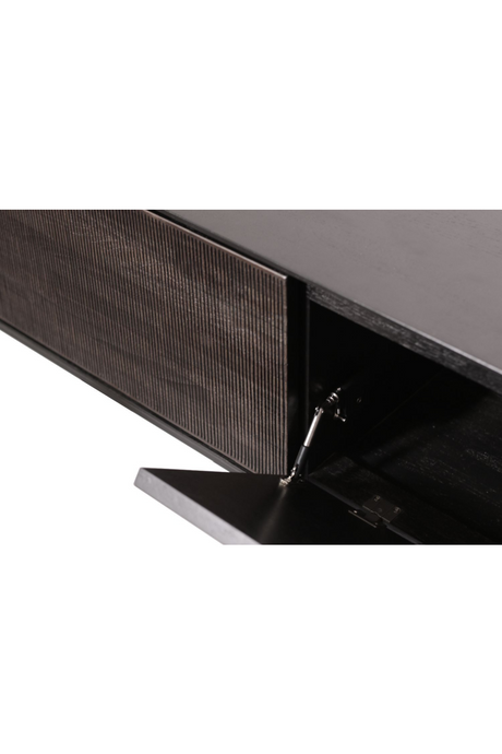 Dark Teak TV Cupboard | Ethnicraft Grooves | OROA.com