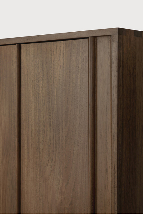 Teak Panel Sideboard – Pillar – teak finish rear view