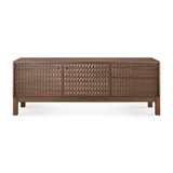 Modern European furniture - Brown Teak Carved TV Cabinet - www.oroa.com