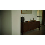 Modern European furniture - Brown Teak Carved TV Cabinet - www.oroa.com