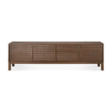 Modern European furniture - Brown Teak Carved TV Cabinet - www.oroa.com