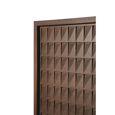 Modern European furniture - Brown Teak Carved TV Cabinet - www.oroa.com