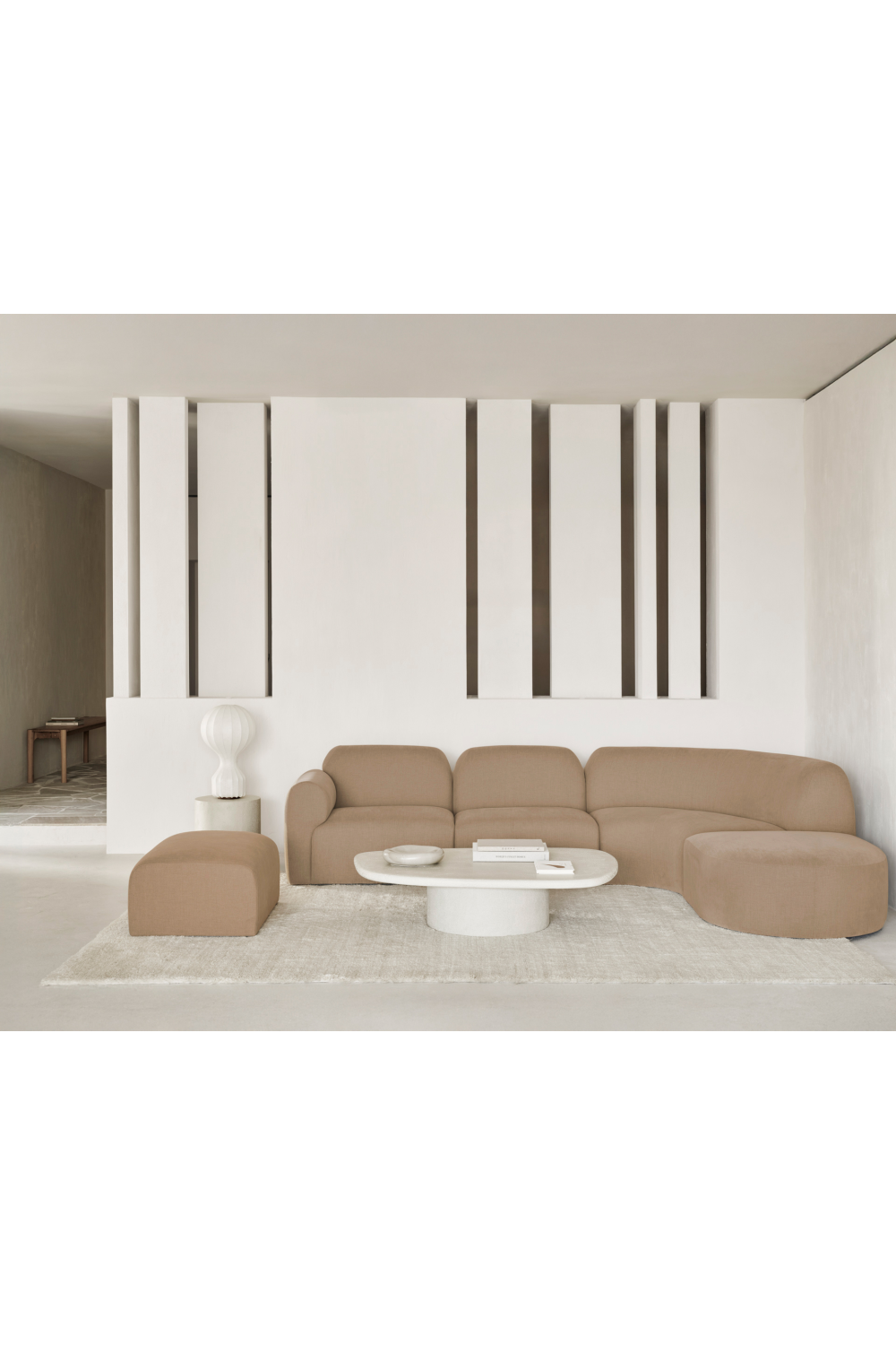 Stitched Detail Footstool | Ethnicraft Bulky | Oroa.com