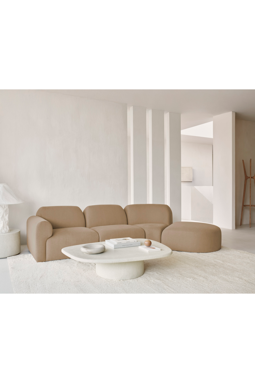 Stitched Detail Footstool | Ethnicraft Bulky | Oroa.com